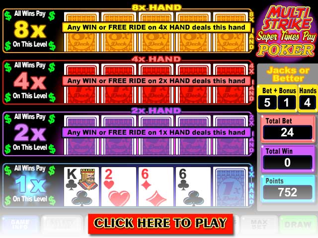 Click to Play Multi-Strike Super Times Pay Poker